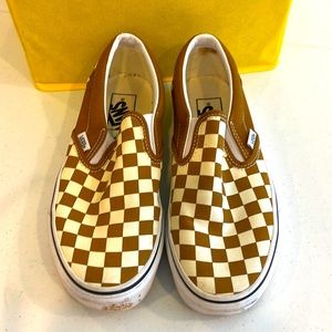 Vans Slipon gold and cream womens 7.5